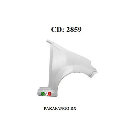 PARAFANGO ANTERIORE DESTRO IN RESINA