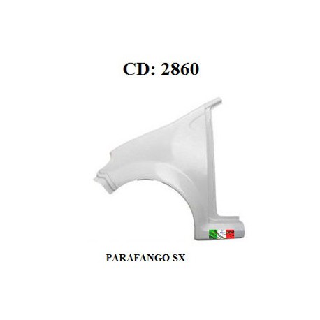 PARAFANGO ANTERIORE SINISTRO IN RESINA