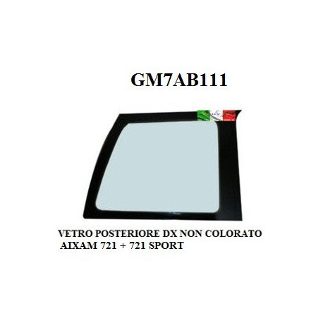 VETRO POSTERIORE SINISTRO INCOLORE