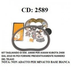 KIT TAGLIANDO PER I Km. 10000 PER MOTORE KUBOTA