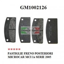 HINTERE BREMSBELÄGE MICROCAR MCI1à 2005 SERIE