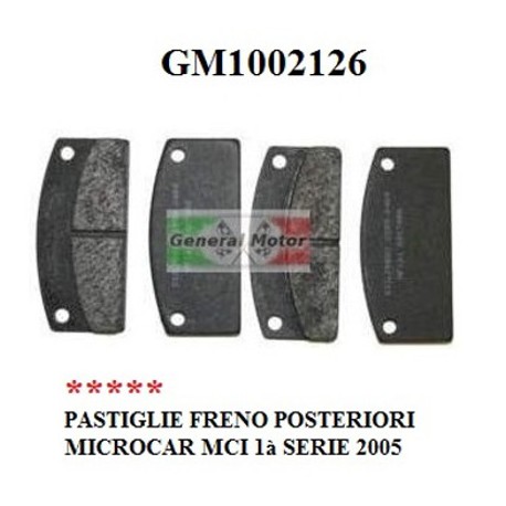 PASTIGLIE FRENO POSTERIORI