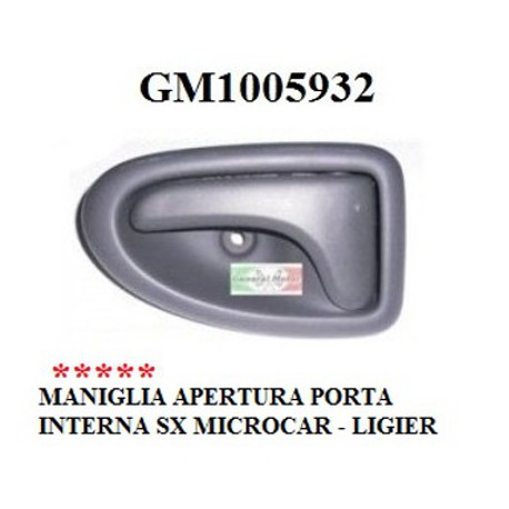 MANIGLIA INTERNA SINISTRA CARBONE