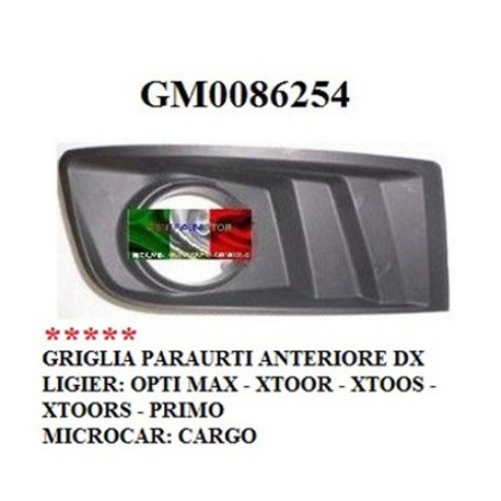 GRIGLIA PARAURTI ANTERIORE DX