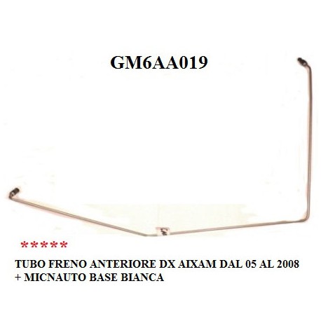 TUBO FRENO RIGIDO ANTERIORE DESTRO