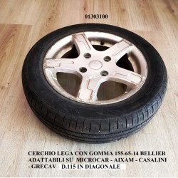 KIT 4 CERCHI IN LEGA CON GOMME D.115