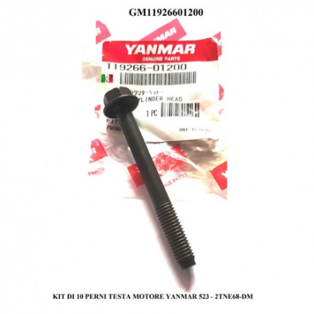 KIT DE 10 PASADORES DE CULATA PARA MOTOR YANMAR 523 - 2TNE68-DM