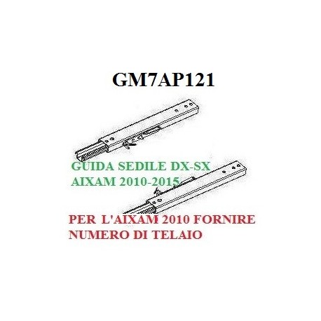 GUIDA SEDILE DESTRA E SINISTRA