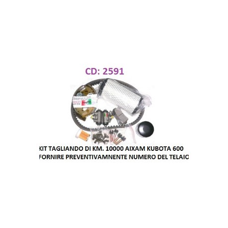 KIT TAGLIANDO PER I Km. 10000 KUBOTA 600
