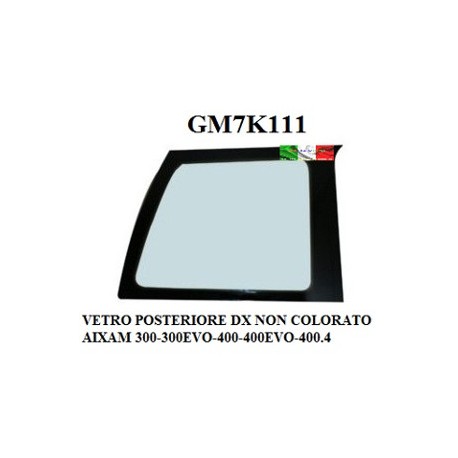 VETRO POSTERIORE SINISTRO INCOLORE