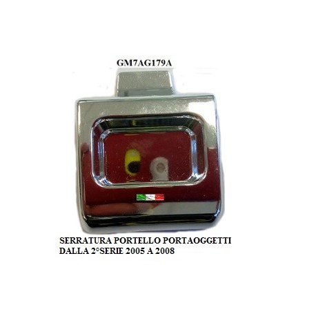 SERRATURA SPORTELLINO PORTAOGGETTI CROMATA