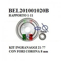 KIT INGRANAGGI 1:11 FORO 8mm. STILFRENI